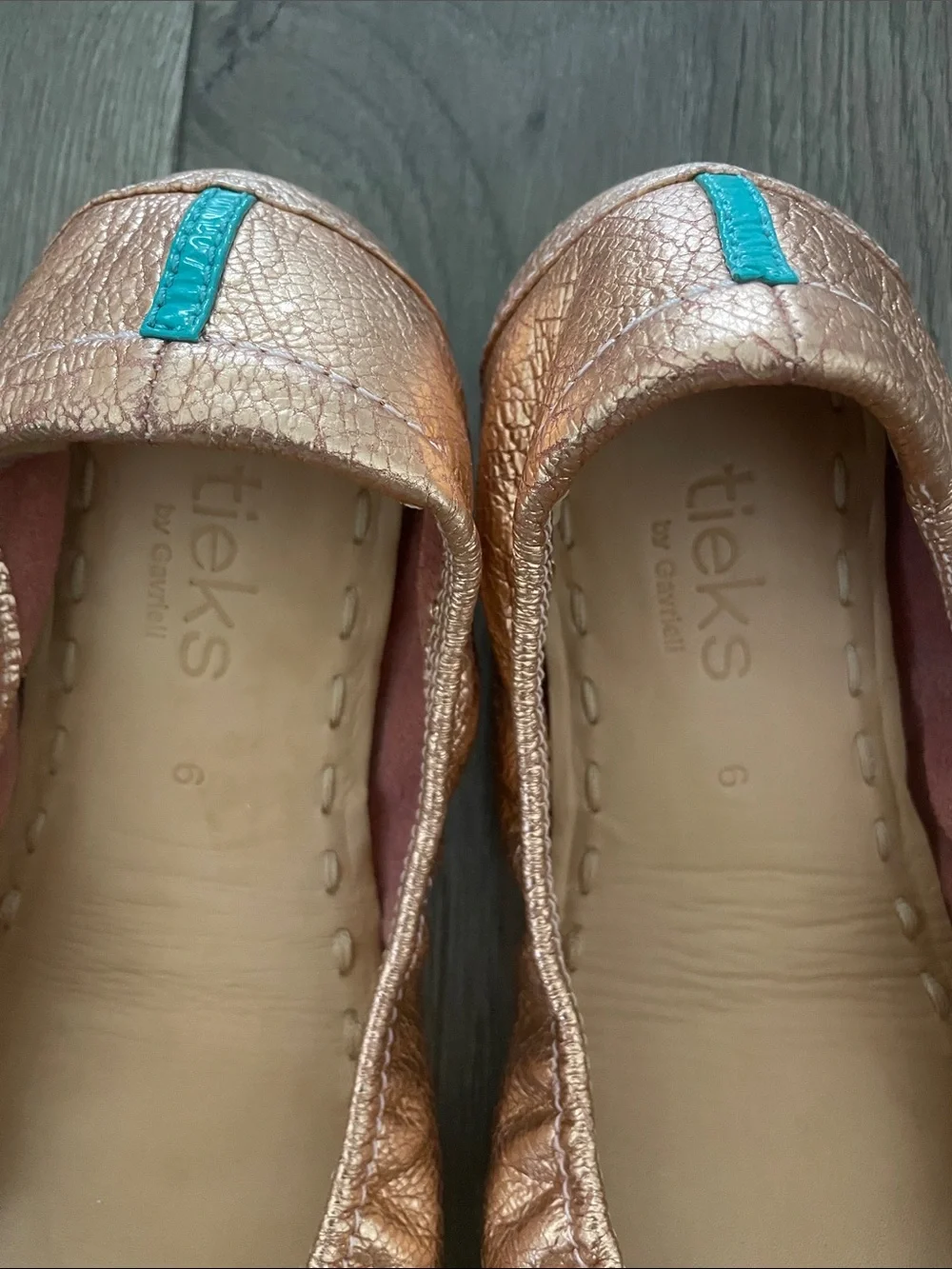 Tieks Rose Gold Leather Ballet Flats Sz:6 - Picture 7 of 7